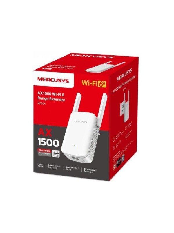 Mercusys ME60X v1 WiFi Extender Dual Band (2.4 & 5GHz) 1500Mbps 