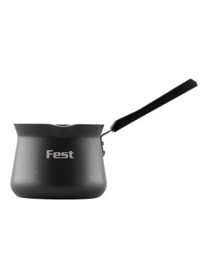 Fest Magic No7 Μπρίκι Υγραερίου από Αλουμίνιο σε Μαύρο Χρώμα Αντικολλητικό 700ml