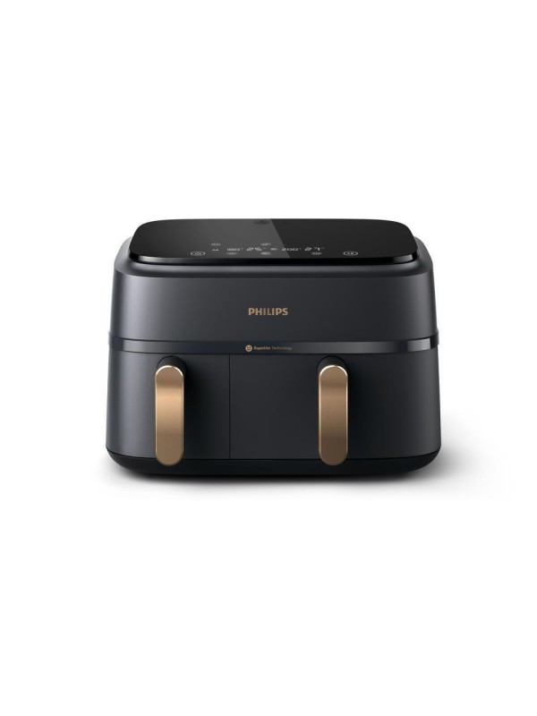 Philips Air Fryer με Διπλό Αποσπώμενο Κάδο 9lt Μαύρο NA352/00