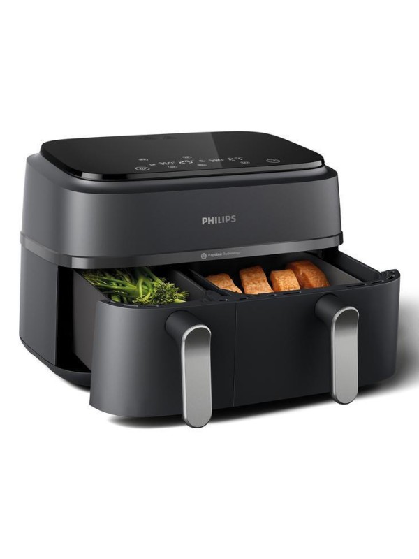 Philips Air Fryer με Διπλό Αποσπώμενο Κάδο 9lt Μαύρο NA352/00