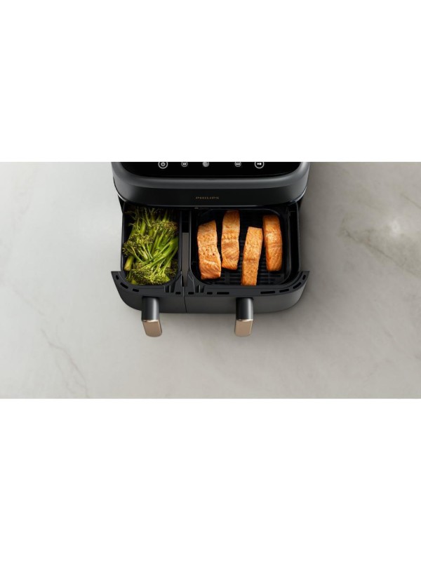 Philips Air Fryer με Διπλό Αποσπώμενο Κάδο 9lt Μαύρο NA352/00