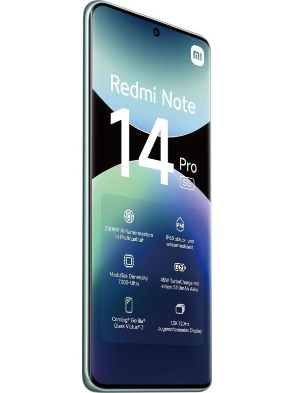 Xiaomi Redmi Note 14 Pro 5G Dual SIM (8GB/256GB) Coral Green Xiaomi Redmi Note 14 Pro 5G Dual SIM (8GB/256GB) Coral Green