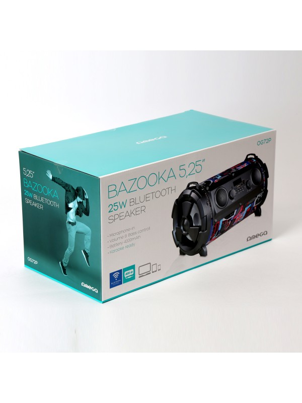 Platinet Ηχείο με λειτουργία Karaoke OG72 Bazooka Πολύχρωμο Platinet Ηχείο με λειτουργία Karaoke OG72 Bazooka Πολύχρωμο