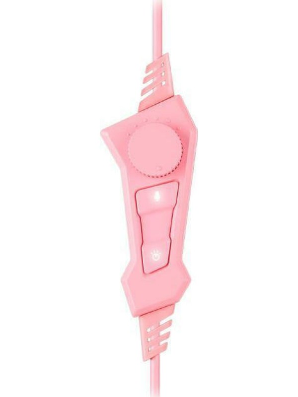 Sades A6 Over Ear Gaming Headset με σύνδεση USB Ροζ