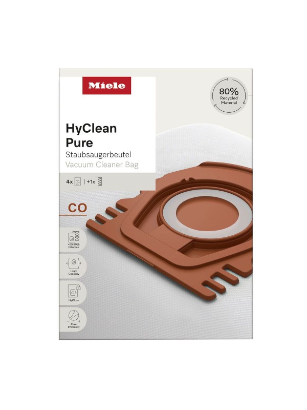 Miele Hyclean Pure Σακούλες Σκούπας 5τμχ Συμβατή με Σκούπα Miele