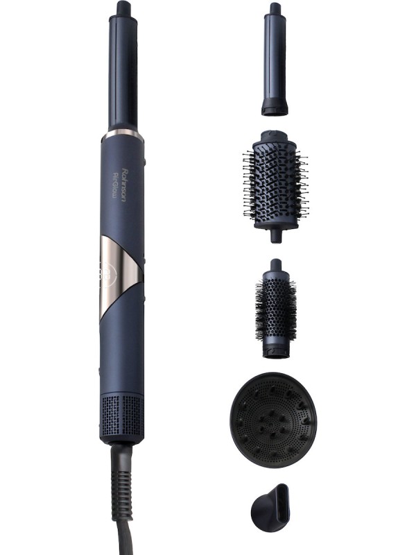 Rohnson AirGlow Κεραμική Ηλεκτρική Βούρτσα με Αέρα & Περιστρεφόμενη Κεφαλή για Ίσιωμα και Μπούκλες 1400W