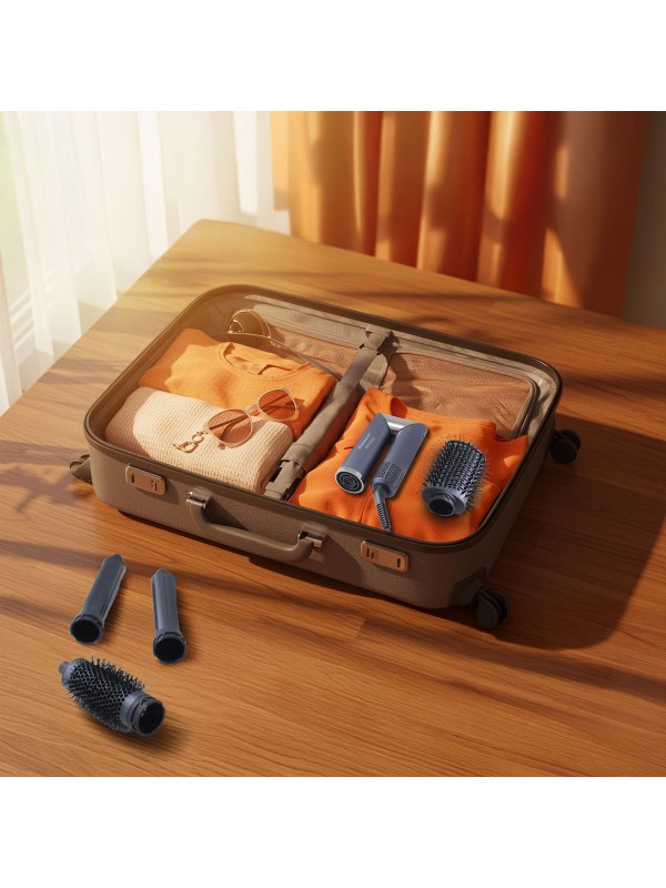 Rohnson AirGlow Κεραμική Ηλεκτρική Βούρτσα με Αέρα & Περιστρεφόμενη Κεφαλή για Ίσιωμα και Μπούκλες 1400W