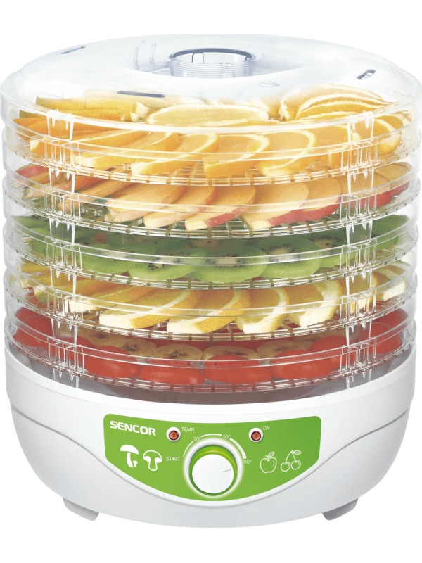 Sencor SFD 790WH Αποξηραντής Τροφίμων με 5 Ράφια και Ρυθμιζόμενη Θερμοκρασία 35-80°C Sencor SFD 790WH Αποξηραντής Τροφίμων με 5 Ράφια και Ρυθμιζόμενη Θερμοκρασία 35-80°C