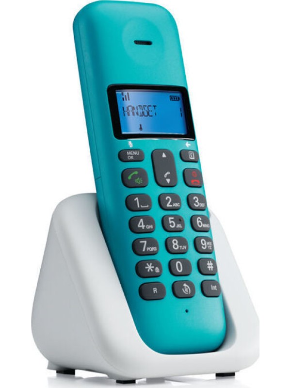 Motorola T301 Ασύρματο Τηλέφωνο με Aνοιχτή Aκρόαση Τιρκουάζ Motorola T301 Ασύρματο Τηλέφωνο με Aνοιχτή Aκρόαση Τιρκουάζ