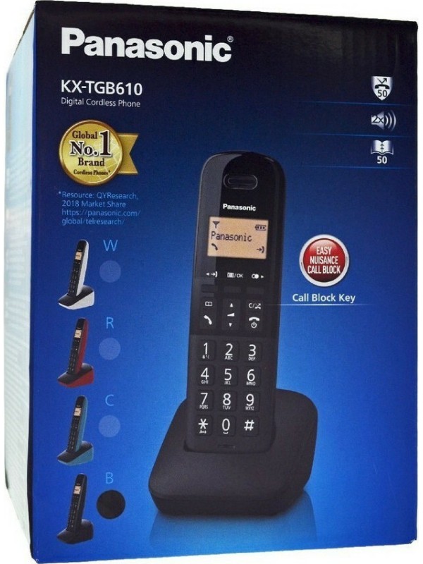 Panasonic KX-TGB610 Ασύρματο Τηλέφωνο Μαύρο Panasonic KX-TGB610 Ασύρματο Τηλέφωνο Μαύρο