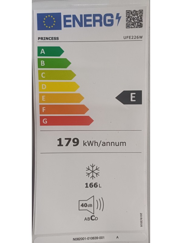 Princess Όρθιος Καταψύκτης 166lt UFE 226W 