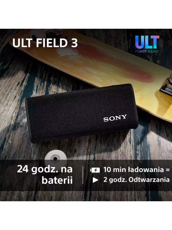 Sony ULT FIELD 3 - Φορητό ηχείο Bluetooth με ήχο ULT POWER SOUND - Μαύρο Sony ULT FIELD 3 - Φορητό ηχείο Bluetooth με ήχο ULT POWER SOUND - Μαύρο