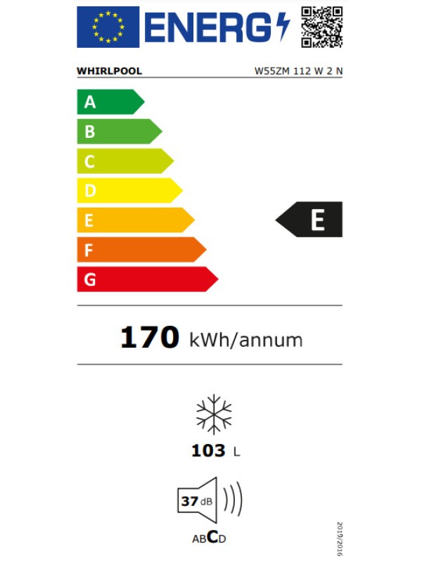 Whirlpool W55ZM 112 W 2 N Όρθιος Καταψύκτης 103lt
