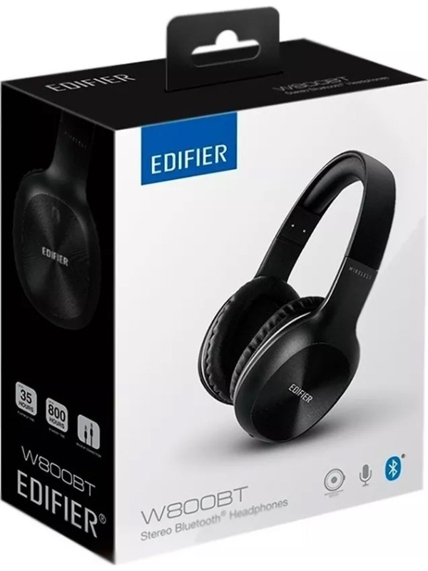 Edifier W800BT Pro Ασύρματα / Ενσύρματα On Ear Ακουστικά με 45 ώρες Λειτουργίας και Quick Charge Μαύρα