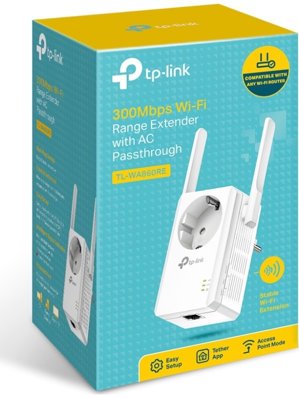 TP-LINK TL-WA860RE v6 WiFi Extender Single Band (2.4GHz) 300Mbps TP-LINK TL-WA860RE v6 WiFi Extender Single Band (2.4GHz) 300Mbps