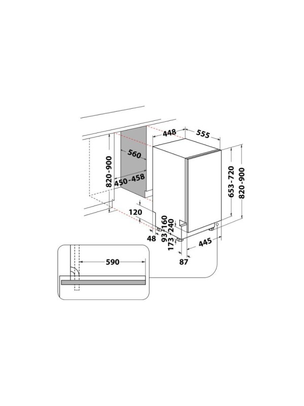 Πλυντήριο Πιάτων Εντοιχιζόμενο Whirlpool WH6IC11BS7LA0 45cm Πλυντήριο Πιάτων Εντοιχιζόμενο Whirlpool WH6IC11BS7LA0 45cm