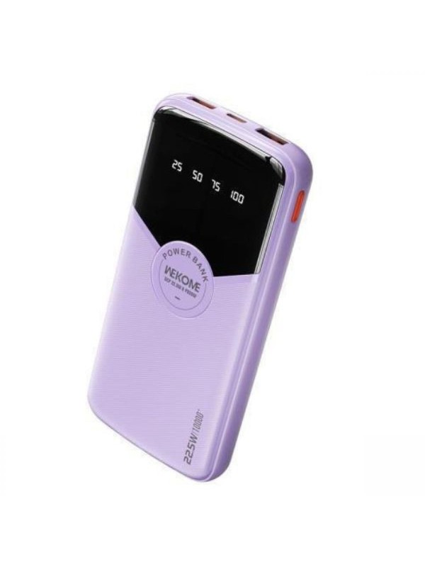 WK WP-43 Power Bank 10000mAh 22.5W με 2 Θύρες USB-A και Θύρα USB-C Power Delivery Μωβ WK WP-43 Power Bank 10000mAh 22.5W με 2 Θύρες USB-A και Θύρα USB-C Power Delivery Μωβ