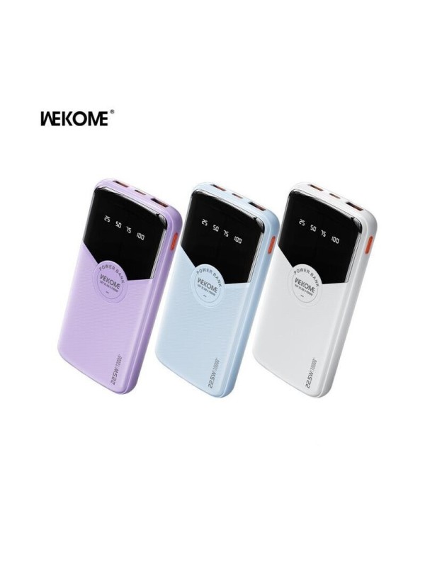 WK WP-43 Power Bank 10000mAh 22.5W με 2 Θύρες USB-A και Θύρα USB-C Power Delivery Μωβ WK WP-43 Power Bank 10000mAh 22.5W με 2 Θύρες USB-A και Θύρα USB-C Power Delivery Μωβ