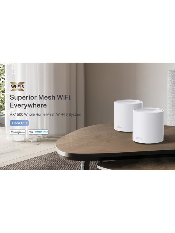 TP-LINK Deco X10 v1 Access Point Wi‑Fi 6 Dual Band (2.4 & 5GHz) σε Διπλό Kit Λευκό TP-LINK Deco X10 v1 Access Point Wi‑Fi 6 Dual Band (2.4 & 5GHz) σε Διπλό Kit Λευκό