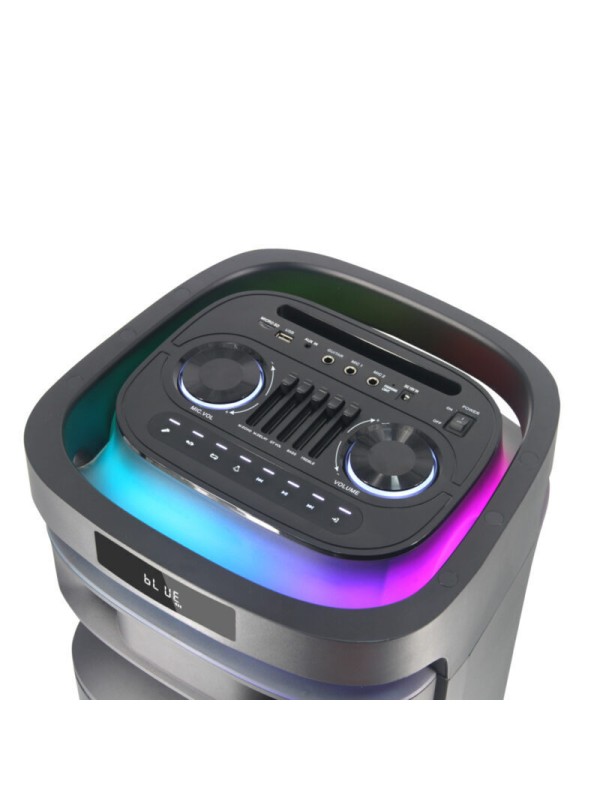 Akai Ηχείο Karaoke με Ασύρματο Μικρόφωνο και Εφέ Φωτισμού X12 σε Μαύρο Χρώμα