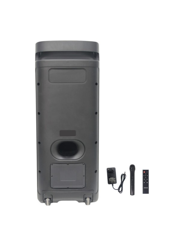 Akai Ηχείο Karaoke με Ασύρματο Μικρόφωνο και Εφέ Φωτισμού X12 σε Μαύρο Χρώμα