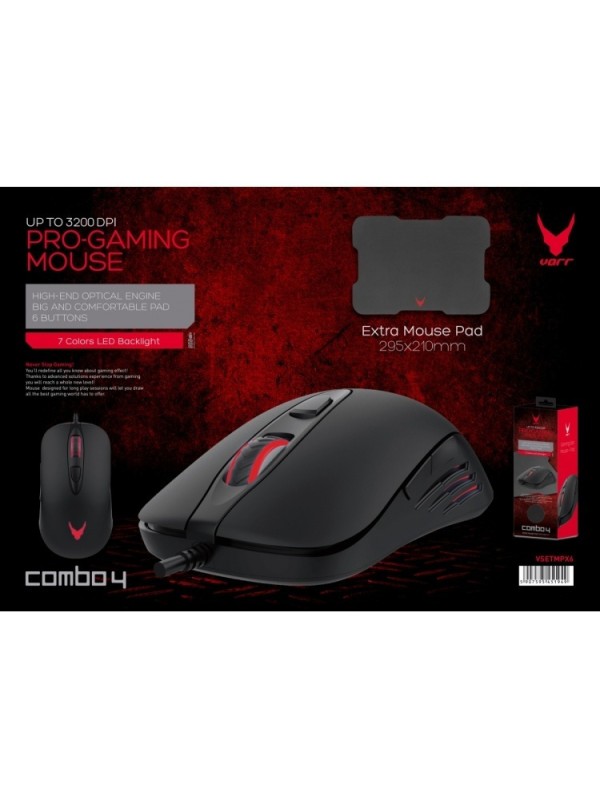 Omega VARR Gaming Set RGB Gaming Ποντίκι Μαύρο