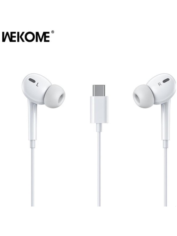 WK YA17 In-ear Handsfree Ακουστικά με Βύσμα USB-C Λευκό WK YA17 In-ear Handsfree Ακουστικά με Βύσμα USB-C Λευκό