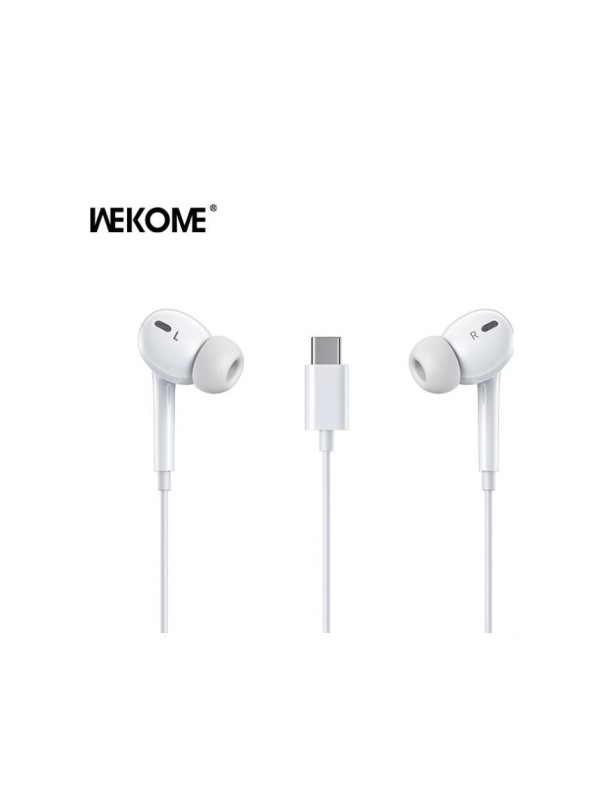 WK YA17 In-ear Handsfree Ακουστικά με Βύσμα USB-C Λευκό WK YA17 In-ear Handsfree Ακουστικά με Βύσμα USB-C Λευκό