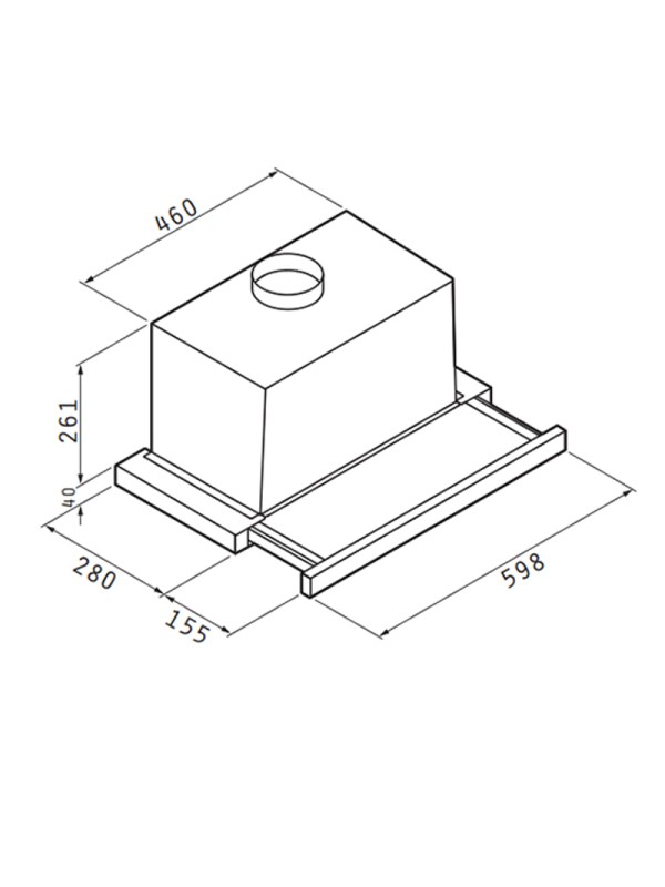 Pyramis Essential Turbo Συρόμενος Απορροφητήρας 60cm Inox Pyramis Essential Turbo Συρόμενος Απορροφητήρας 60cm Inox