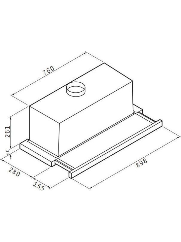 Pyramis Essential Turbo Συρόμενος Απορροφητήρας 90cm Inox Pyramis Essential Turbo Συρόμενος Απορροφητήρας 90cm Inox
