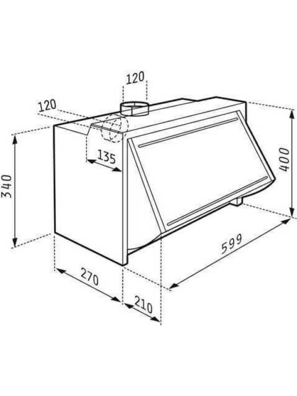 Pyramis Essential Turbo Πτυσσόμενος Απορροφητήρας 60cm Λευκός