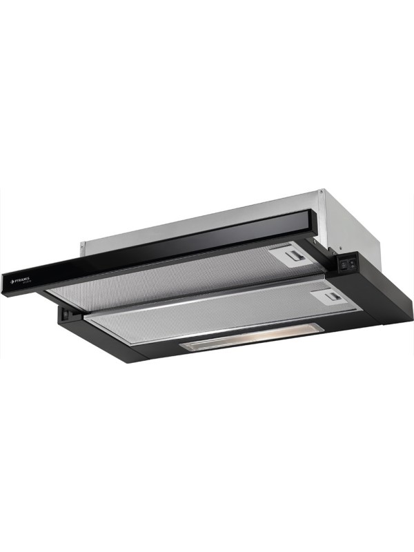 Pyramis Ecoline με Γυαλί Συρόμενος Απορροφητήρας 60cm Μαύρος Pyramis Ecoline με Γυαλί Συρόμενος Απορροφητήρας 60cm Μαύρος