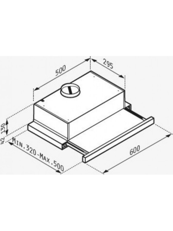Pyramis Ecoline με Γυαλί Συρόμενος Απορροφητήρας 60cm Μαύρος Pyramis Ecoline με Γυαλί Συρόμενος Απορροφητήρας 60cm Μαύρος