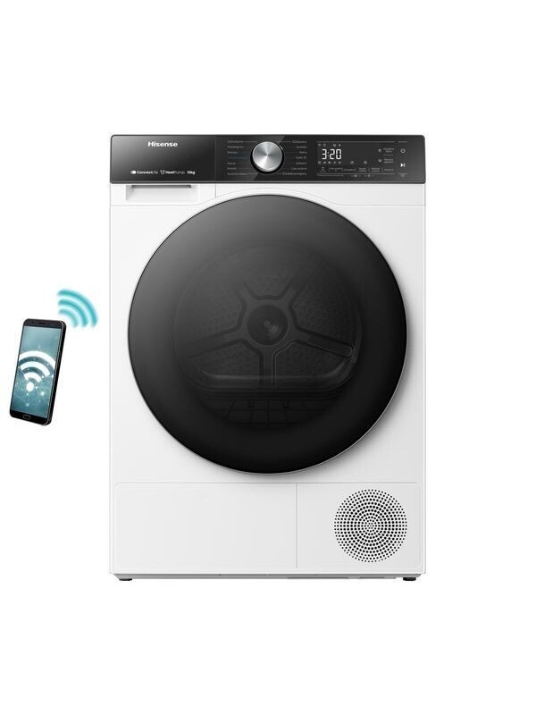 Hisense DH5S102 BW Στεγνωτήριο 10kg A+++ με Αντλία Θερμότητας Hisense DH5S102 BW Στεγνωτήριο 10kg A+++ με Αντλία Θερμότητας