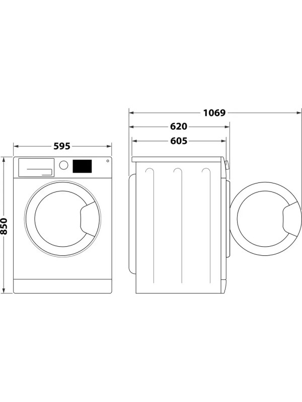 Indesit BDE 107624 8WS EE Πλυντήριο-Στεγνωτήριο Ρούχων