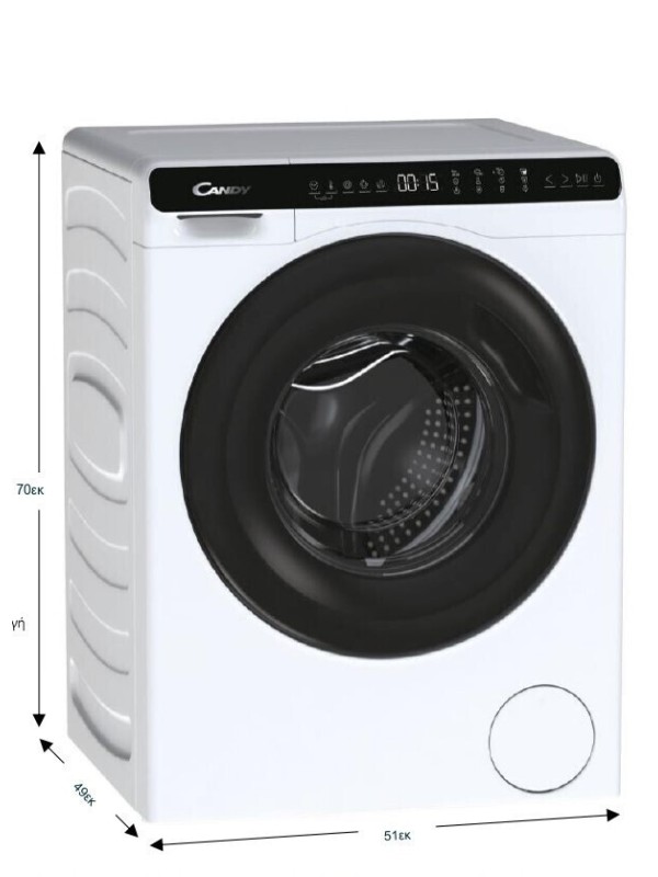 Candy Πλυντήριο Ρούχων 5kg 1200 Στροφών CW50-BP12307-S Candy Πλυντήριο Ρούχων 5kg 1200 Στροφών CW50-BP12307-S