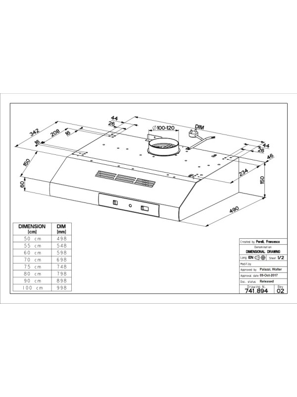 Faber 2740 Base A60 Ελεύθερος Απορροφητήρας 60cm Λευκός