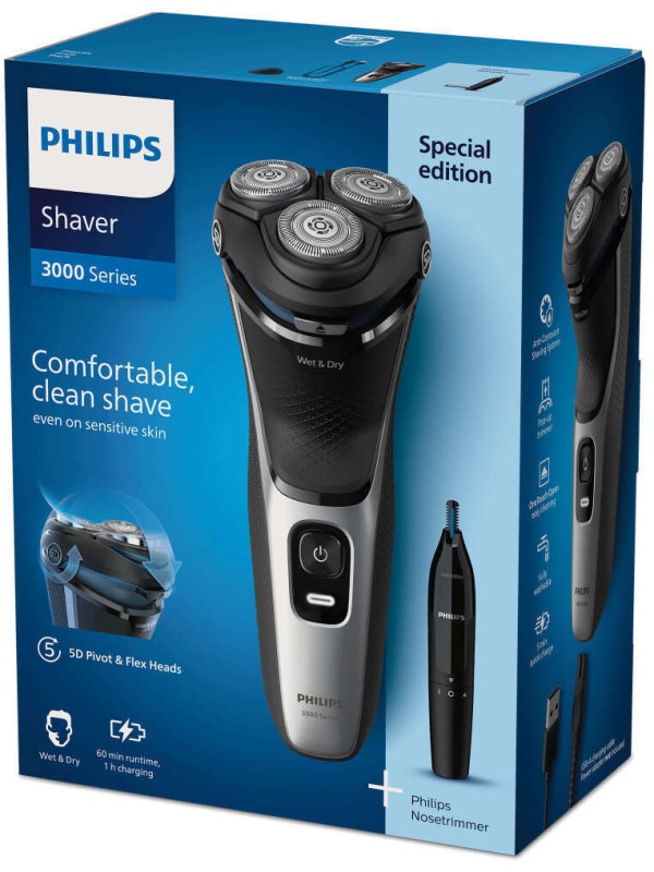 Philips S3143/02 Ξυριστική Μηχανή Προσώπου Επαναφορτιζόμενη Philips S3143/02 Ξυριστική Μηχανή Προσώπου Επαναφορτιζόμενη