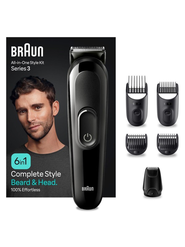 Braun 6-in-1 Style Kit 3 Σετ Επαναφορτιζόμενης Κουρευτικής Μηχανής Μαύρο MGK3410 Braun 6-in-1 Style Kit 3 Σετ Επαναφορτιζόμενης Κουρευτικής Μηχανής Μαύρο MGK3410