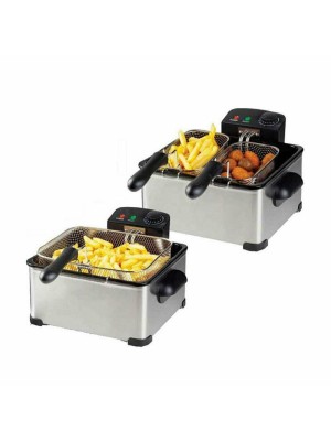 Sokany HD-3501 Φριτέζα Λαδιού με Διπλό Αποσπώμενο Κάδο 5lt Ασημί Sokany HD-3501 Φριτέζα Λαδιού με Διπλό Αποσπώμενο Κάδο 5lt Ασημί