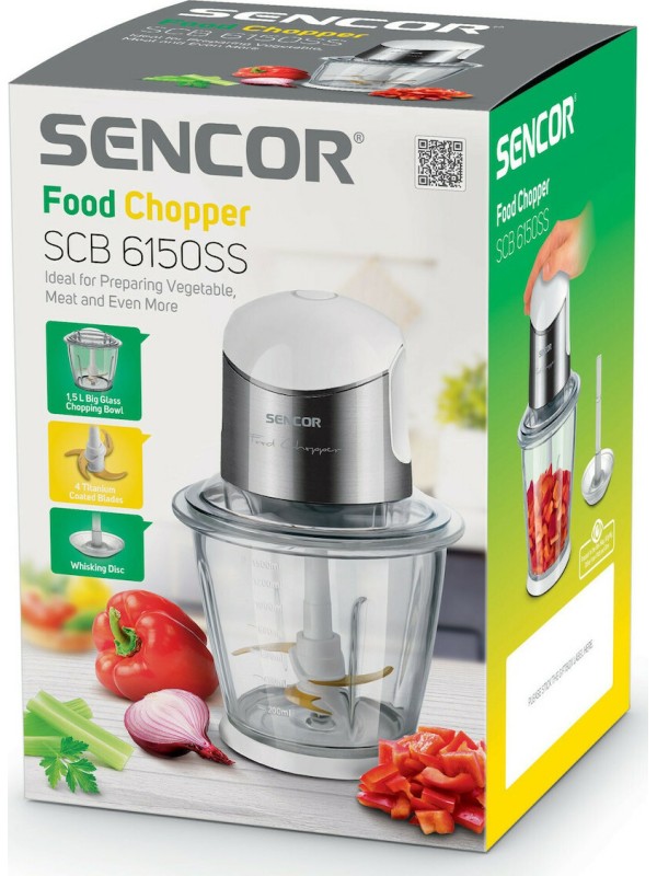 Sencor Πολυκόπτης SCB 6150 SS EUE 3 800W με Δοχείο 1.5lt Sencor Πολυκόπτης SCB 6150 SS EUE 3 800W με Δοχείο 1.5lt