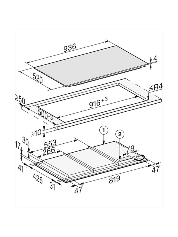 Miele KM 7897-1 FL Επαγωγική Εστία Αυτόνομη93.6x51εκ. Miele KM 7897-1 FL Επαγωγική Εστία Αυτόνομη93.6x51εκ.
