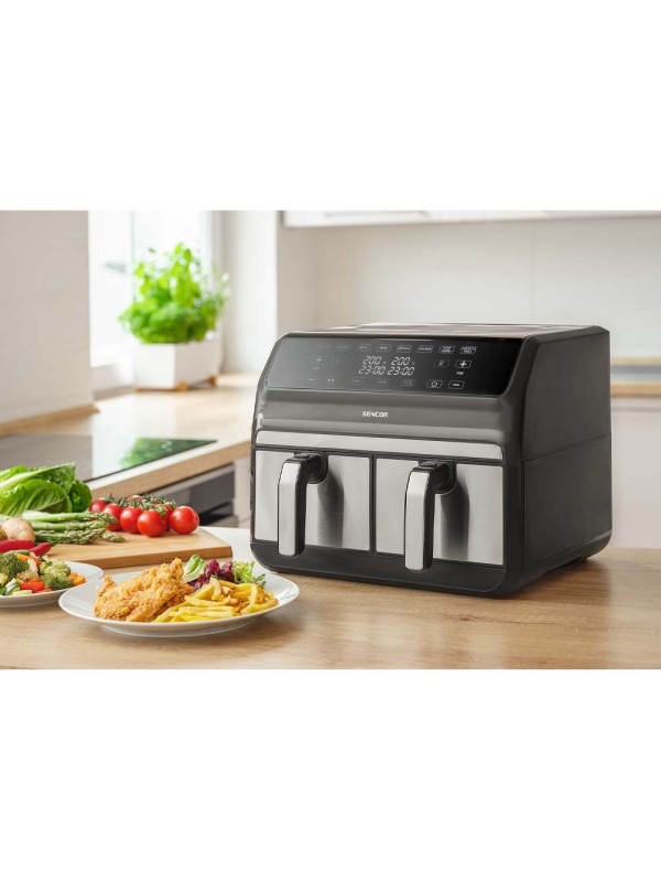 Sencor SFR 9500SS Φριτέζα Αέρος με Διπλό Αποσπώμενο Κάδο 8lt Sencor SFR 9500SS Φριτέζα Αέρος με Διπλό Αποσπώμενο Κάδο 8lt