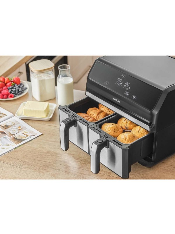 Sencor SFR 9500SS Φριτέζα Αέρος με Διπλό Αποσπώμενο Κάδο 8lt Sencor SFR 9500SS Φριτέζα Αέρος με Διπλό Αποσπώμενο Κάδο 8lt