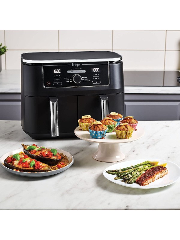 Φριτέζα Αέρος Ninja AF 400 με Διπλό Αποσπώμενο Κάδο 9.5lt Μαύρη Φριτέζα Αέρος Ninja AF 400 με Διπλό Αποσπώμενο Κάδο 9.5lt Μαύρη