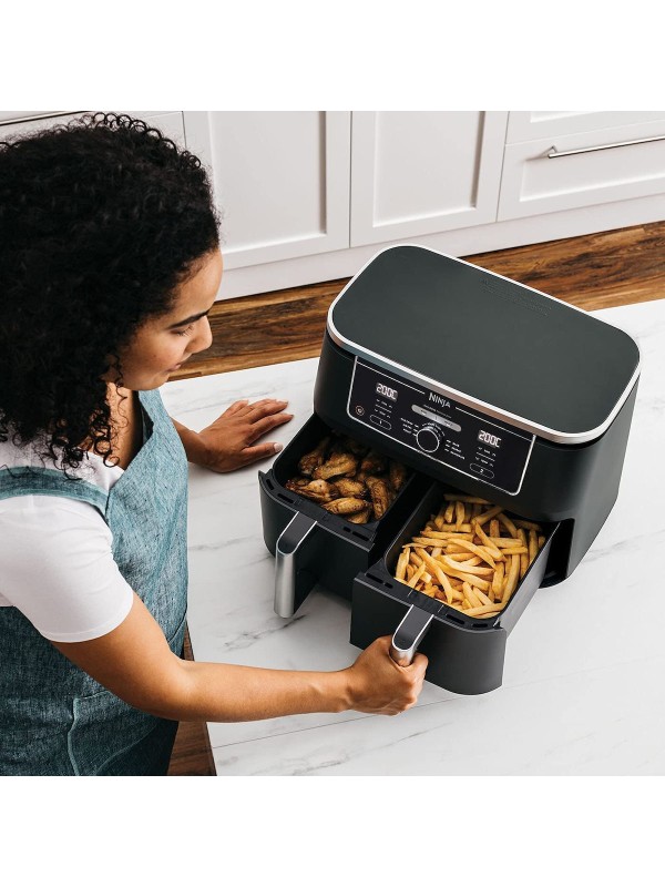 Φριτέζα Αέρος Ninja AF 400 με Διπλό Αποσπώμενο Κάδο 9.5lt Μαύρη Φριτέζα Αέρος Ninja AF 400 με Διπλό Αποσπώμενο Κάδο 9.5lt Μαύρη