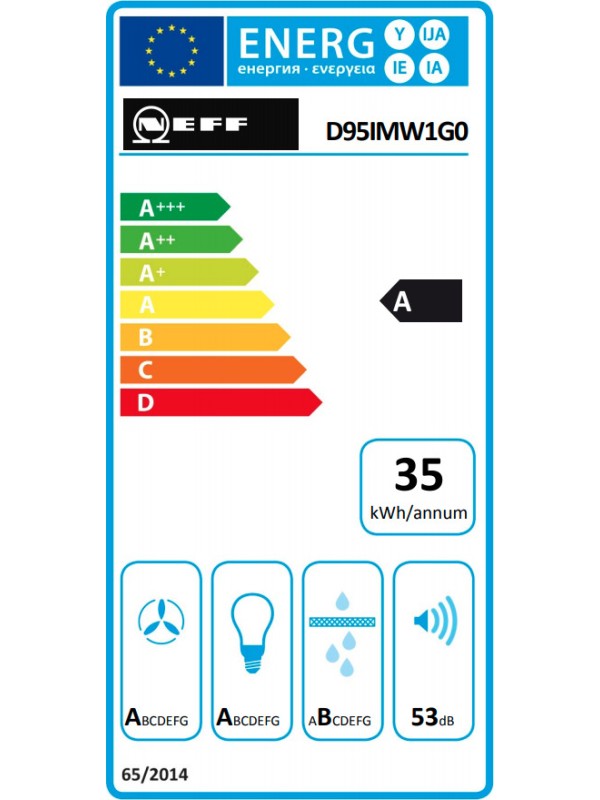 Neff D95IMW1G0 Απορροφητήρας Καμινάδα 90cm Μαύρος Neff D95IMW1G0 Απορροφητήρας Καμινάδα 90cm Μαύρος