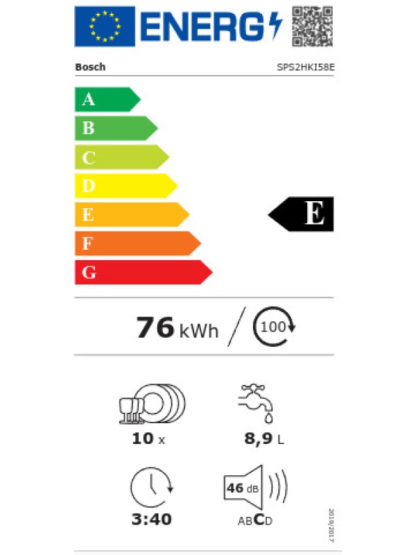 Πλυντήριο Πιάτων Bosch SPS2HKI58E Inox 45 cm Ε Πλυντήριο Πιάτων Bosch SPS2HKI58E Inox 45 cm Ε