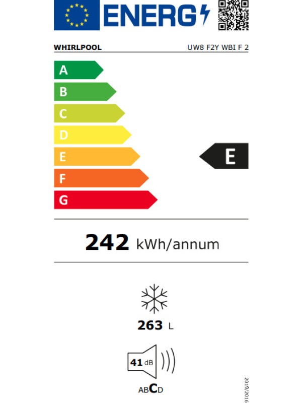 Whirlpool UW8 F2Y WBI F 2 Όρθιος Καταψύκτης 263lt NoFrost Whirlpool UW8 F2Y WBI F 2 Όρθιος Καταψύκτης 263lt NoFrost