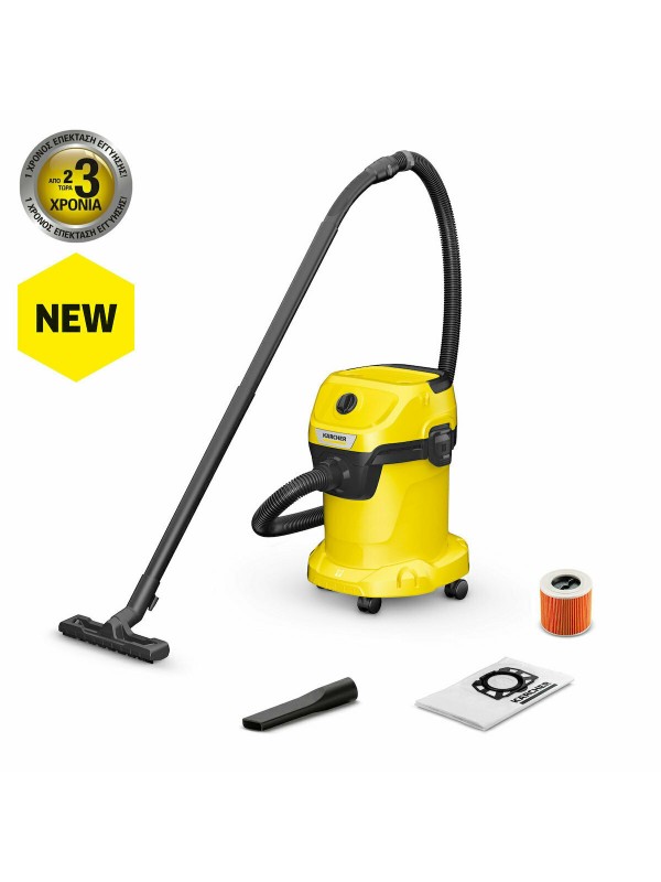 Karcher WD3 V-17/4/20 Σκούπα Υγρών/Στερεών 1000W με Κάδο 17lt Karcher WD3 V-17/4/20 Σκούπα Υγρών/Στερεών 1000W με Κάδο 17lt